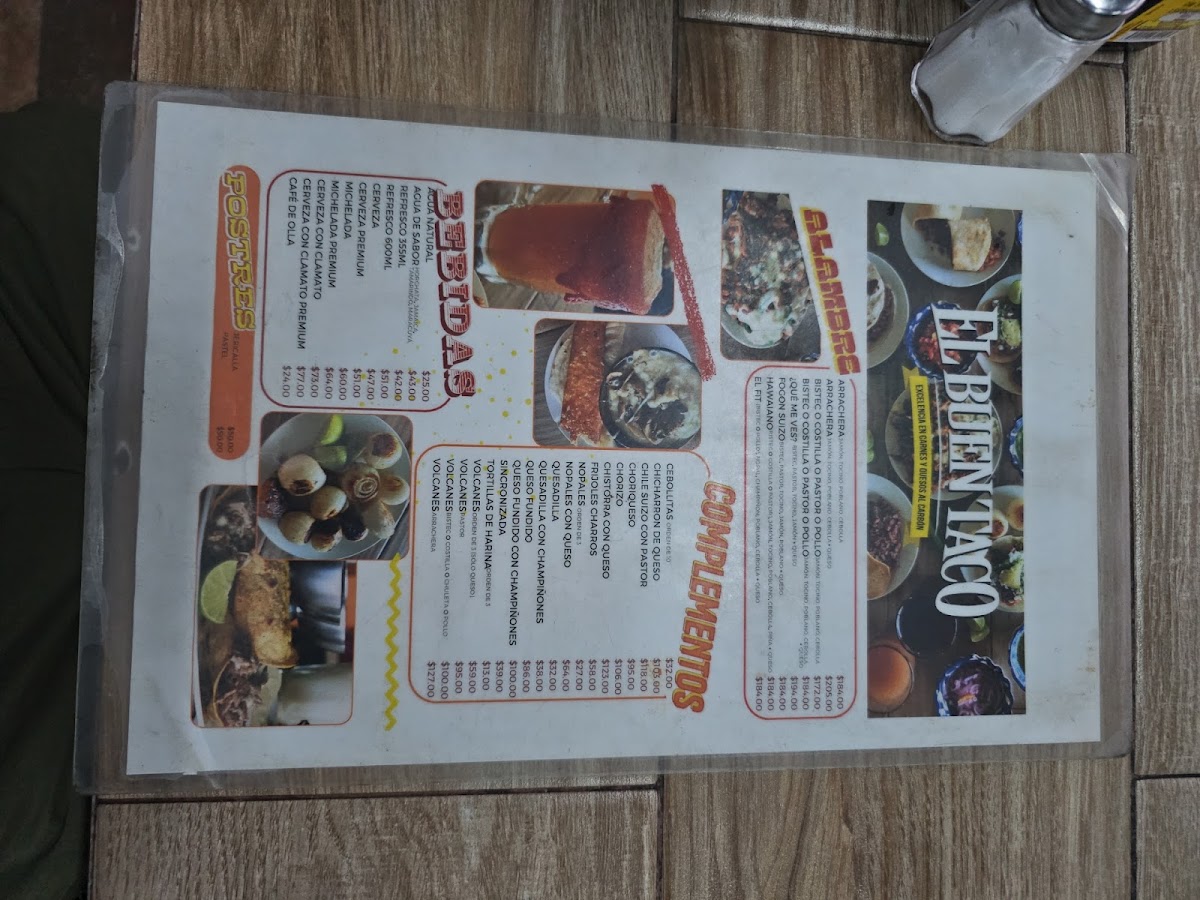 El Buen Taco Menu - Image 1